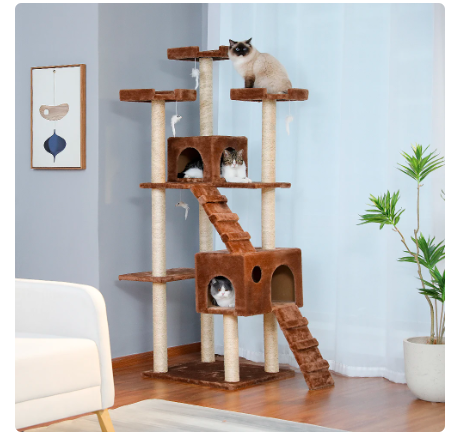 Cat Tree Tower with Scratching Posts Large Cat Scratcher Cat Condo Cat Accessories Pet Beds and Furniture Cat Toys (Random color) - Amado Deals - wholesale and distributors with free shipping in United States Cat Tree Tower with Scratching Posts Large Cat Scratcher Cat Condo Cat Accessories Pet Beds and Furniture Cat Toys (Random color) - Amado Deals - wholesale and distributors with free shipping in United States